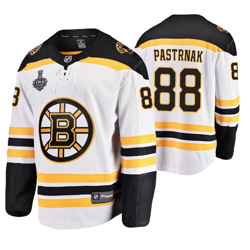 Boston Bruins Trikot #88 David Pastrnak Weiß 2019 Stanley Cup Final